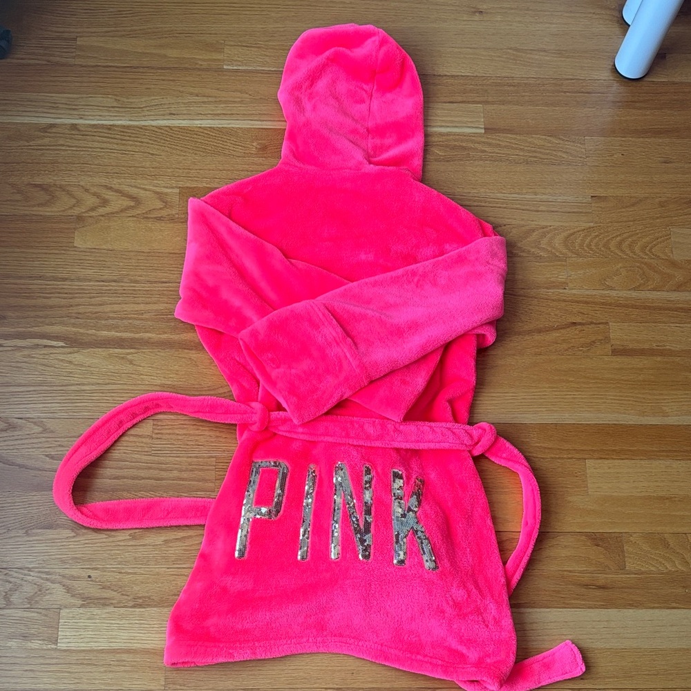 Victoria Secret Pink Hot Pink Sequin Robe